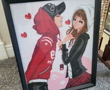 Cross stitch framed picture