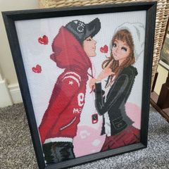Cross stitch framed picture