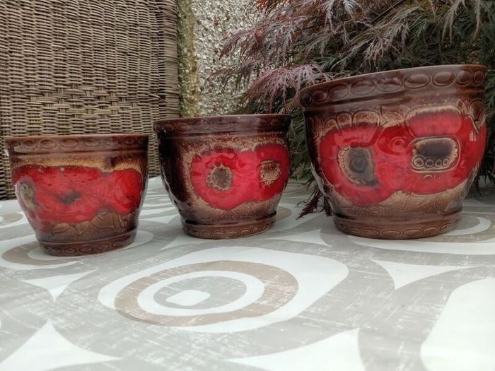 Planter, planters, West German pottery
