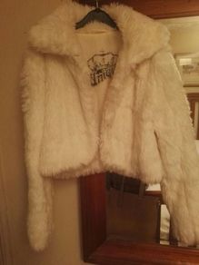 Cream Fake Fur Jacket
