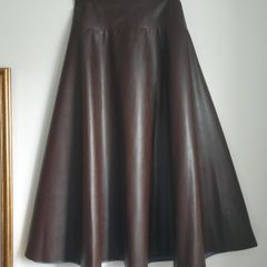 Marks &spencer midi maxi faux leather skirt size uk 16