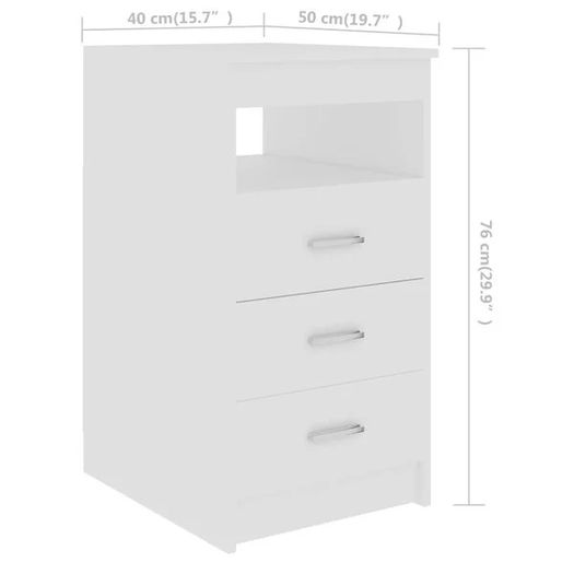 Desk with Cabinet Artisan Oak Engineered Wood