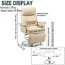 Reclining Beauty Salon Chair - Adjustable Hydraulic Bed Table Spa Facial Couch with 360 degrees Swivel for Pedicure and Massaging Image 4