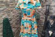 vintage 60s 70s funky print dress