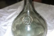 Holmegaard heavy Viking decanter olive grey