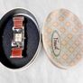 Fossil Ladies ES 1855 brown leather watch with silver accents. Image 2