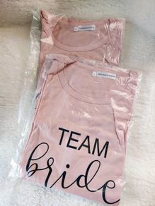 "Team Bride" t-shirts