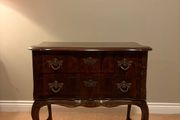 Vintage two-drawer chest with brass handles