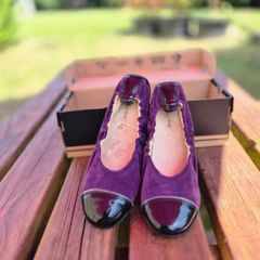 Naturino Suede and Patent Ballet Flats , Size 4 UK, 37 EU