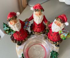 Santa candle holder