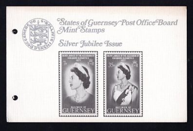 1977 Guernsey Silver (25th) Jubilee Commemorative Stamps Presentation Pack