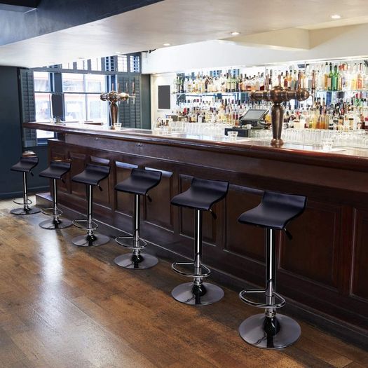 _2 High Height stools Set of 2 Swivel Bar and Kitchen Stool with Footrest