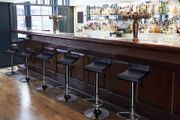 _2 High Height stools Set of 2 Swivel Bar and Kitchen Stool with Footrest