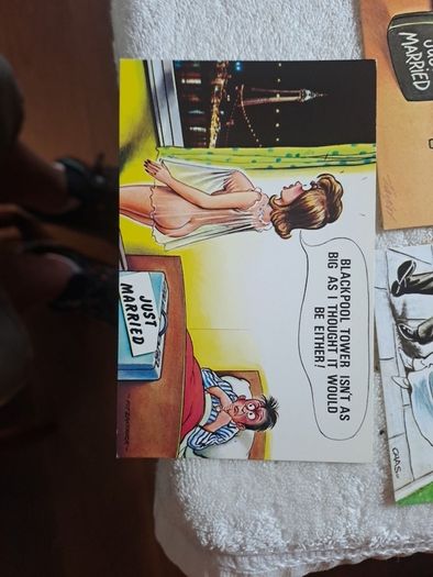5 Bamforth just married saucy postcards.