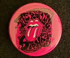 Rolling stones,  pin back button badge.