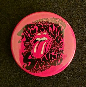 Rolling stones,  pin back button badge.