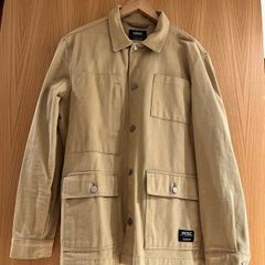 WeSC Overshirt Men's Large Beige Canvs Unisex Work Jacket Chore Coat - New