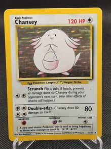 Chansey 3/102 base set Pokemon card