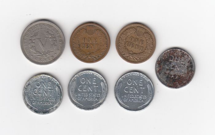 USA, 7 x  coins  (no. 494)