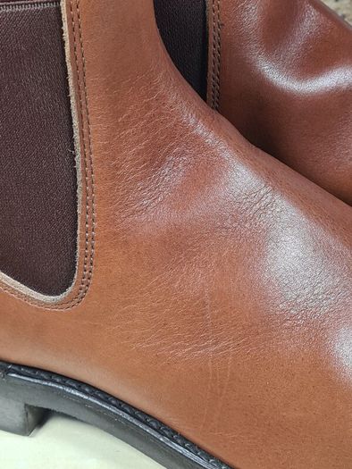 Mens Rm Williams Comfort Craftsman Chelsea Boots Dark Tan Size Uk 8 H Wide Foot
