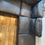 Black Leather L Shaped Sofa Image 5