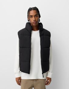 Men Black Puffer gilet