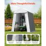 Outdoor Storage Shelter Shed 6x6 ft Waterproof Carport Canopy Garage Tent Image 3