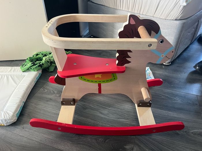 wooden rocking horse