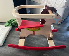 wooden rocking horse