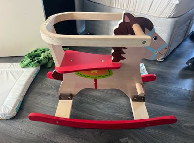 wooden rocking horse