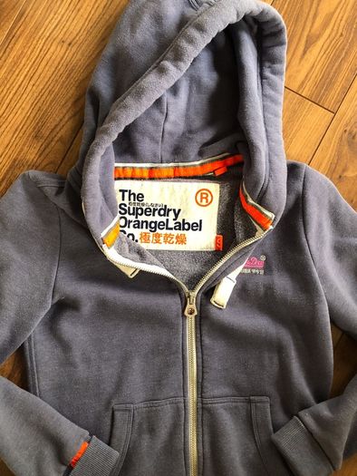 Ladies blue Superdry full zip hoodie small
