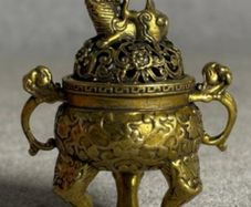 Incense Burner With Qilin Motif - Bronze