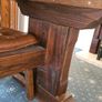 Hardwood dining table and six chairs Image 6