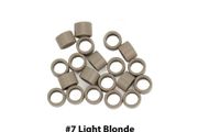 Micro Rings With Screw For Hair Extension I Tip Beads - 4.5mm - Light Blonde #7