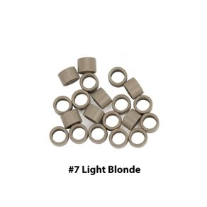 Micro Rings With Screw For Hair Extension I Tip Beads - 4.5mm - Light Blonde #7
