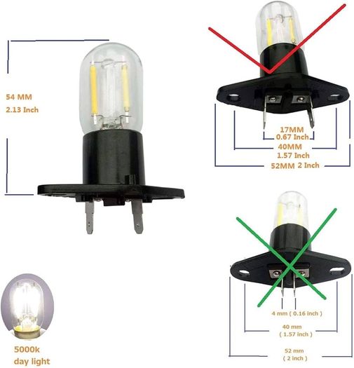 Led Bulb Microwave Straight Terminals T170 1.5w Refrigerator Lamp Replacement For LG Smeg Samsung Whirlpool Panasonic