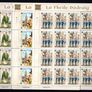 2003 Ireland St Patrick's Day (41c St. Patrick, 50c Cathedral & 57c Parade) Commemorative Stamps Sheetlet Plate 1B1B1B1B Mint Never Hinged (MNH). Image 2