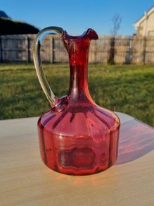 Vintage Ruby Glass Jug