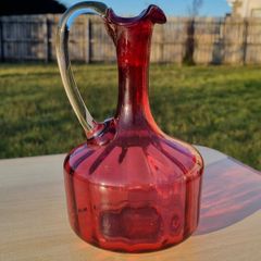 Vintage Ruby Glass Jug
