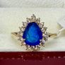 Diamond LUXURIANT Premium Vietnamese Cobalt Blue Spinel and Lab Grown Diamond Ring Image 2