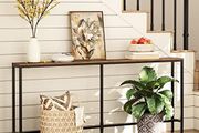Console Table, 180 CM Narrow Long Sofa Table, Entryway Table, Industrial Sofa Table, Side Table, for Hallway, Living Room, Sturdy and Stable, Easy to Assemble, Rustic Brown