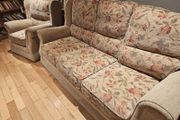 3 piece suite Floral sofa armchairs settee couch