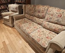 3 piece suite Floral sofa armchairs settee couch