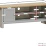 rlington 2 Door TV Unit, Engineered Wood, Grey & Oak, H 49 x W 128 x D 39 cm Image 3