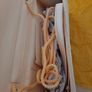 Yellow Gold Beaded evening clutch bag, brand new Image 4