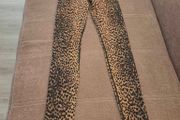 Animal print Ruched bum leggings with belt loops, size 10