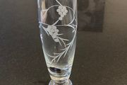Duiske Irish glass 10 inch vase with original sticker