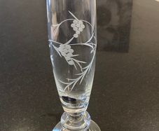 Duiske Irish glass 10 inch vase with original sticker