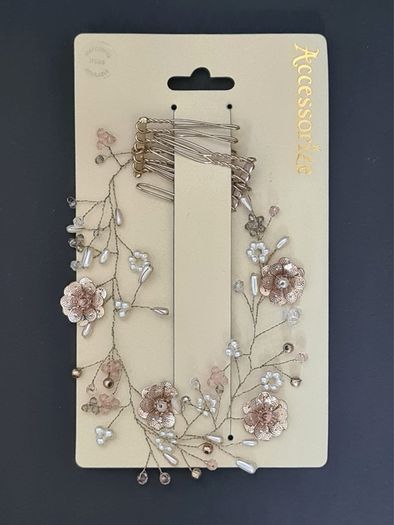 Accessorize Floral Hair Comb, hairpiece, Pearl Flower Bridal Hair Vine, Wedding Hairpiece