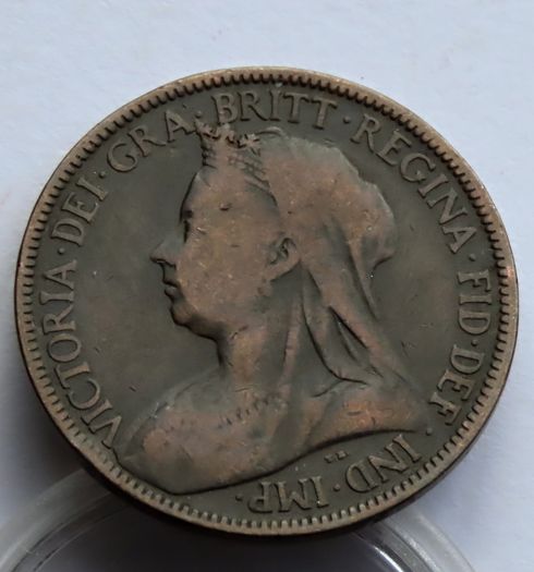 1898 Half a penny Queen Victoria old veiled head Bronze coin
